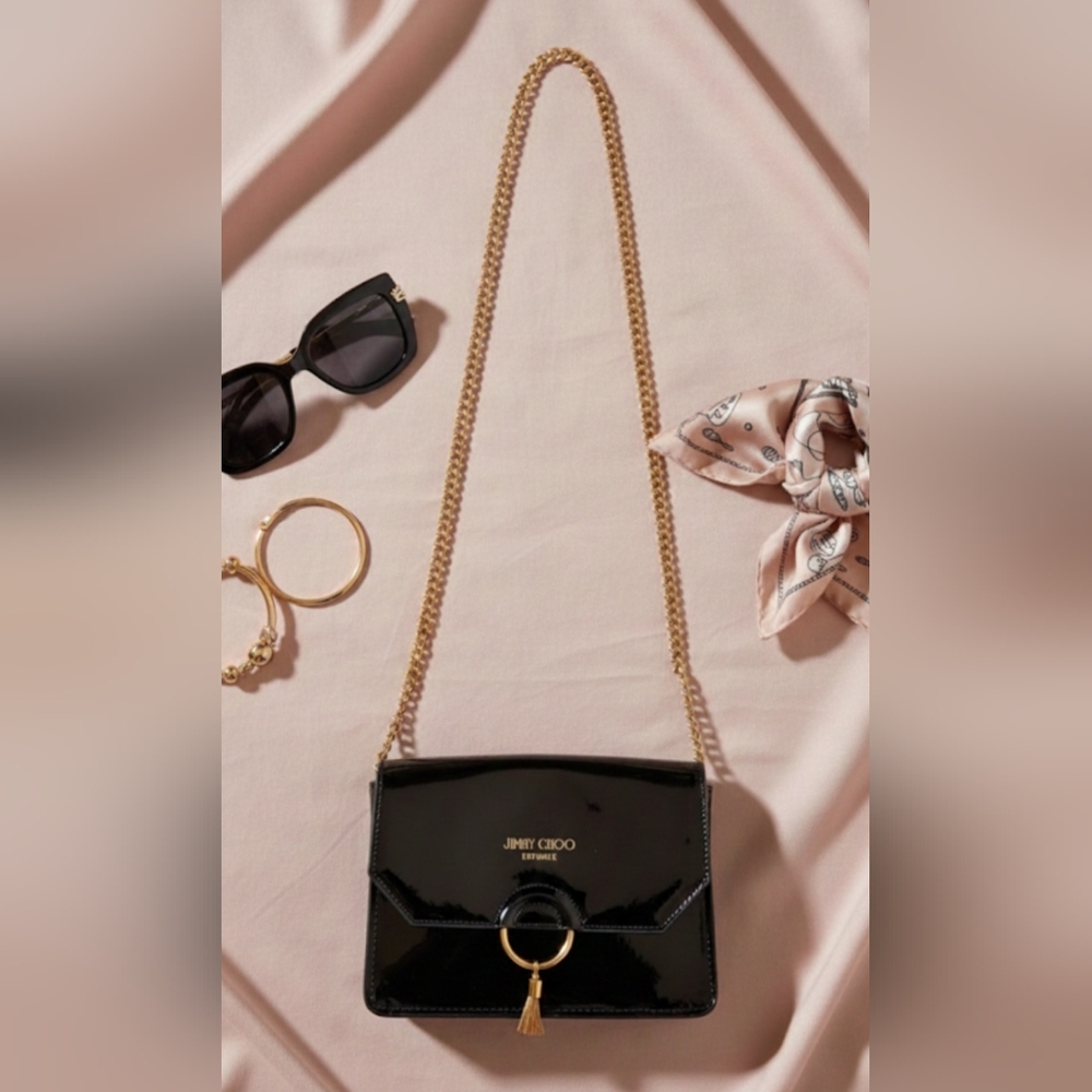 Jimmy Choo Black Crossbody Bag – Gold Hardware | NWOT ✨🖤